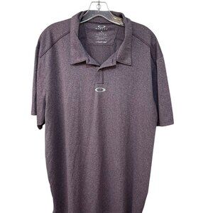 Oakley Hydrolix Polo Mens XXL Purple Tailored Fit Coupe Short Sleeve Collared